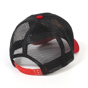 Kids breathable mesh baseball cap with excavator embroidery and adjustable back strap