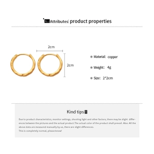 Detailed size specifications of textured golden heart earrings made of copper material
