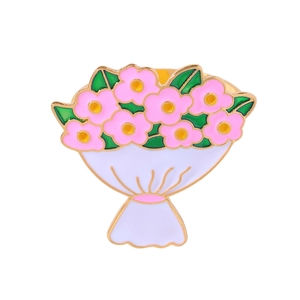 Elegante servilletero de aleación dorada con rosa rosa para decoración de boda mesa