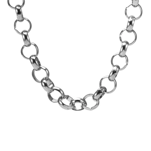 Stainless Steel Circle Coffee Bean Chain Necklace And Bracelet Silver Color Fashion Minimalist For Women Stylish Accessories