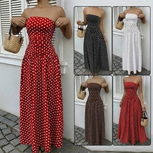 Detailed view of summer Y2K bodycon dress featuring polka dot pattern and slim fit design