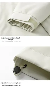 Detail der 3-in-1-Jacke mit Klettverschlussbündchen und verstellbarem Kordelzug am Saum
