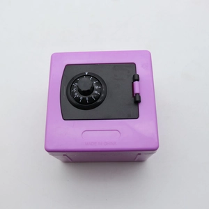 Mini Safe Box Piggy Bank Plastic Square Password Dial Money Saving Pot Desktop Decor For Kids Boys Girls