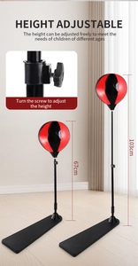 Adjustable height kids boxing speed ball set with range from 67cm to 103cm