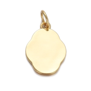 Detailed view of a 14K gold-plated wing heart pendant with smooth metallic texture