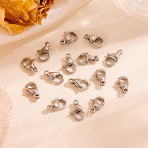 Silver stainless steel lobster clasps and jump rings for DIY jewelry making accessories