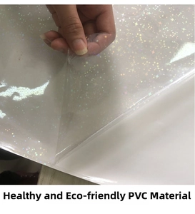 Eco-friendly PVC cat scratch protector film with holographic star pattern for sofa