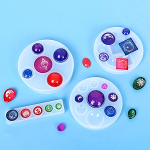 Moules en silicone DIY pour pendentifs en résine avec thèmes étoiles et nébuleuses