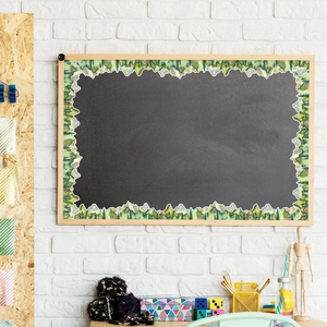 Forest mountain bulletin board border stickers for classroom blackboard decoration