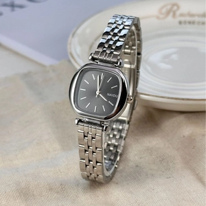 Womens Quartz Watch Square Dial Metal Link Bracelet Casual Elegant Analog Wristwatch Fashion Minimalist For Ladies