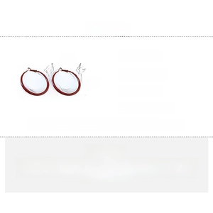 Detailed product specifications for vintage dark red hoop earrings with size measurements