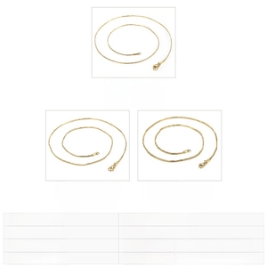 Detailed comparison chart of 1mm, 1.2mm, and 1.5mm stainless steel square snake chains