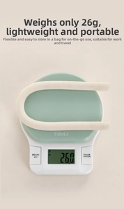 Multi-functional flexible S-hook foam strap weighing only 26g on a digital scale