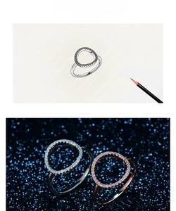 Detail view of S925 sterling silver hollow ring design sketch and finished product