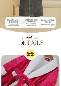 Détail macro du tissu polaire corail épais et coutures fines du peignoir spa