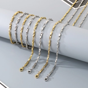 Stainless Steel Chopin Twist Chain Necklace And Bracelet For Men Women Minimalist Hip Hop Style