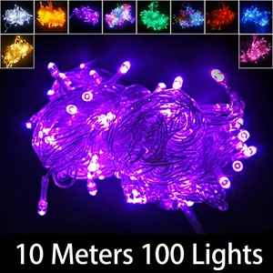 10M 100LEDs colorful string lights for festive Christmas tree and party decoration