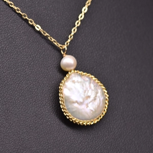 Natural Freshwater Pearl Necklace For Women 925 Sterling Silver Gold Plated Handmade Elegant Jewelry Gift