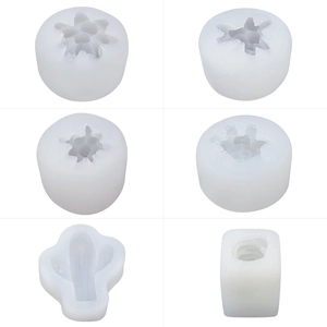Moules en silicone pour bougies succulentes DIY et savons avec 6 formes artisanales