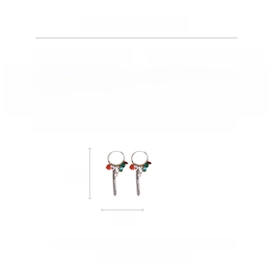 Tableau des tailles pour boucles d'oreilles vintage cœur en cristal avec dimensions