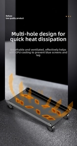 Macro view of CPU stand's porous hollow design for optimized heat dissipation