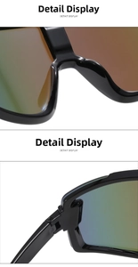 Close-up of integrated nose pads and reinforced metal hinges on outdoor cycling sunglasses