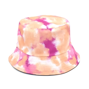 Tie Dye Bucket Hat Reversible Cotton Polyester Sun Protection Fashion Breathable Casual Streetwear For Men Women