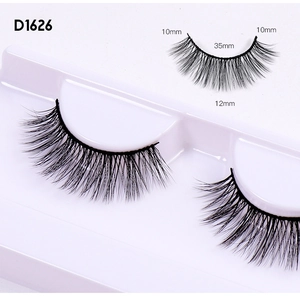 Detaillierte Messung der D1626 künstlichen Wimpern mit 10-12mm Länge und 35mm Breite