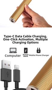 Détail de la tondeuse pour pattes avec boîtier doré, port Type-C et câble USB