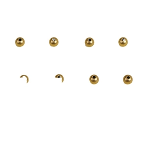 Vintage brass round beads and spacer charms for DIY jewelry making accessories