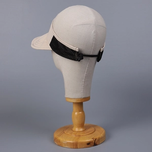 Detail view of adjustable mesh back and drawstring on the sports visor hat