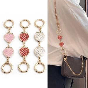 Strawberry metal bag strap extender with spring buckles for mini bag transformation