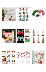 Détails de serre-têtes de Noël et accessoires de cheveux avec bois de renne festifs