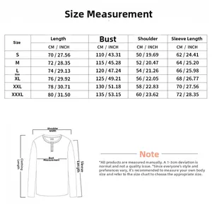 Detailed size chart for men's check sweatshirt with CM and INCH measurements for all sizes