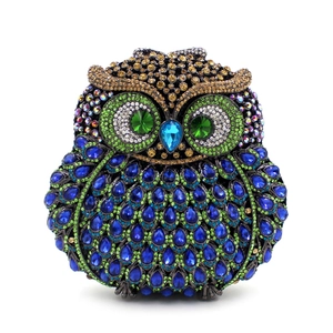 Pochette De Soirée Hibou Métal Évidé Strass Cristal Sac À Main Fait Main Pour Femmes Mariage Fête Luxe