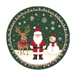 Details zu Weihnachtsmann, Rentier und Schneemann Aufkleber für die Glasdekoration
