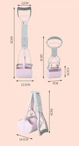 Detailed size specifications for large and small portable pet pooper scoopers