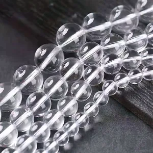 Clear natural white crystal round loose beads for DIY jewelry in various sizes