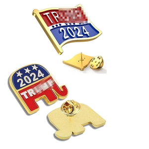 Enamel Brooch Pin Alloy Metal Flag Elephant Shapes Commemorative Accessory For Clothes Bags Hats Unisex Fashion