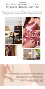 Rosafarbener Satin-Schlafanzug im italienischen Stil mit Top und Shorts-Details