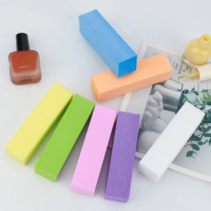 Kit professionnel de 7 blocs polissoirs colorés pour manucure et pédicure