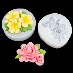 Silicone flower molds for gardenia and frangipani shapes for handmade soaps and candles