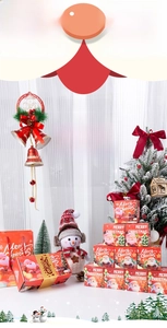 Coffret cadeau surprise de Noël avec motifs festifs du Père Noël et de rennes