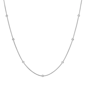Round Bead Snake Bone Chain Necklace Stainless Steel Gold Plated Minimalist Clavicle Jewelry For Women Elegant Simple