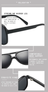 Detailed views of ergonomic sunglasses featuring matte frame, soft nose pads and hinges