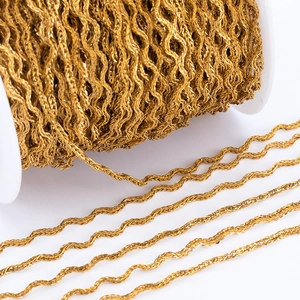 Wavy Foxtail Chain Stainless Steel DIY Jewelry Making Accessories For Bracelet Necklace Extension Braided Twisted Style
