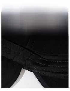Detail view of the wide moisture-wicking sweatband inside a thermal winter baseball cap
