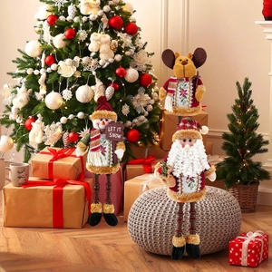 Telescopic Christmas dolls featuring Santa Claus, Snowman and Reindeer for festive home decor