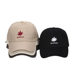 Outdoor unisex baseball cap featuring embroidered maple leaf and fashion lettering