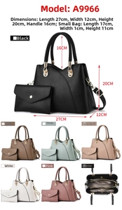 Vue détaillée du sac cabas en similicuir grainé avec compartiments internes et poignées métal